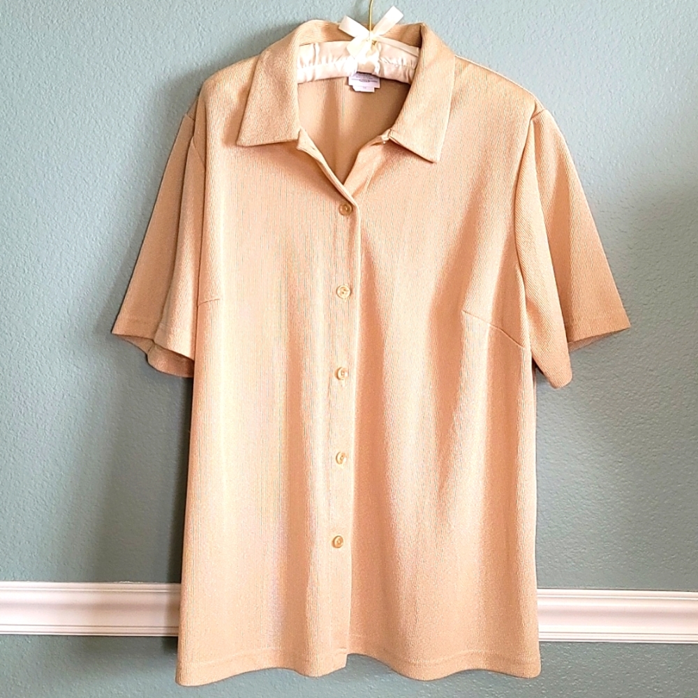 Studio C Gold Button Front Sweater